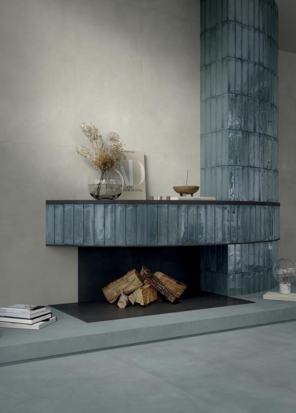 Gefliester Kamin